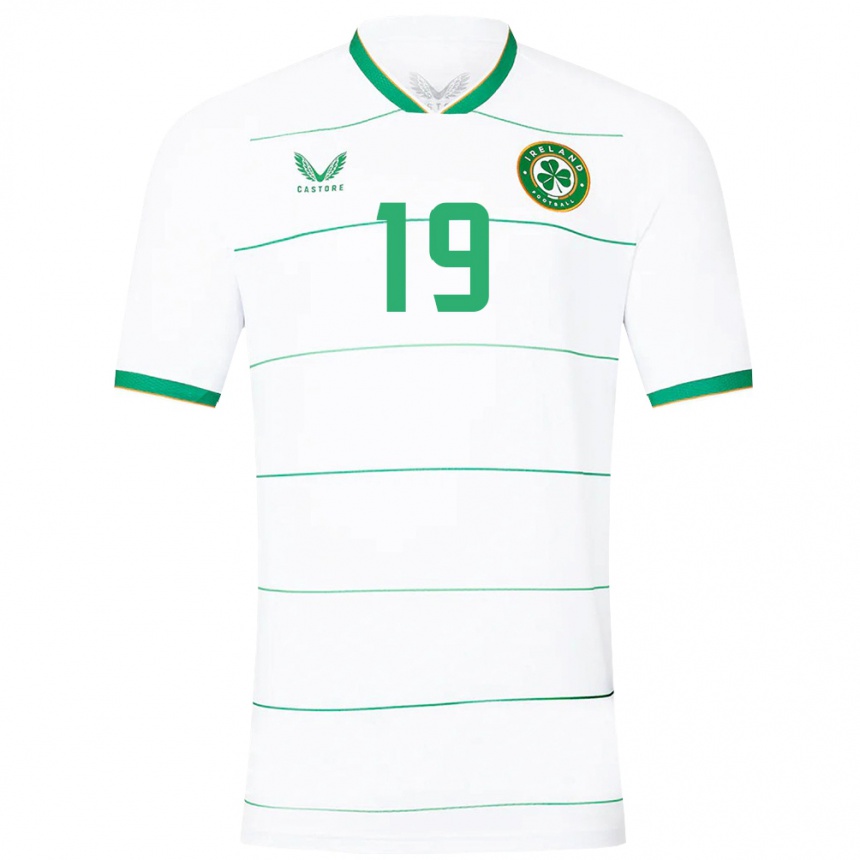 Men Football Ireland Emily Whelan #19 White Away Jersey 24-26 T-Shirt Uk