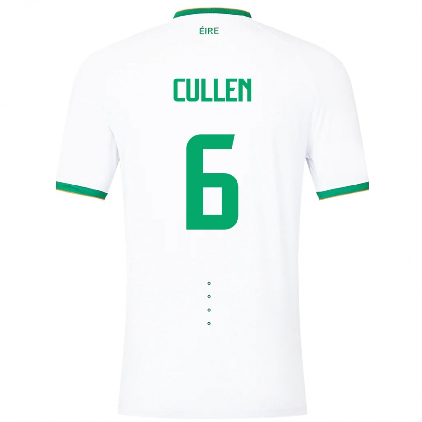 Men Football Ireland Josh Cullen #6 White Away Jersey 24-26 T-Shirt Uk