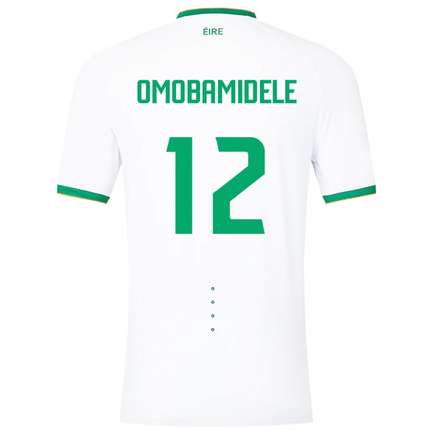 Men Football Ireland Andrew Omobamidele #12 White Away Jersey 24-26 T-Shirt Uk