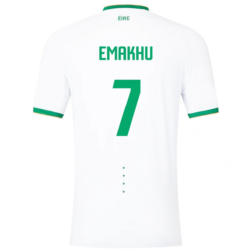 Men Football Ireland Aidomo Emakhu #7 White Away Jersey 24-26 T-Shirt Uk