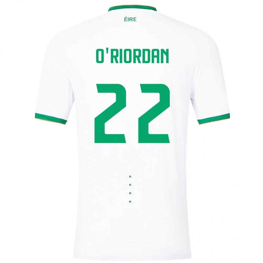 Men Football Ireland Connor O'riordan #22 White Away Jersey 24-26 T-Shirt Uk