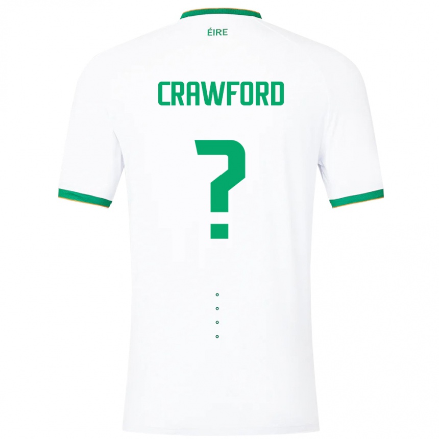 Men Football Ireland James Crawford #0 White Away Jersey 24-26 T-Shirt Uk