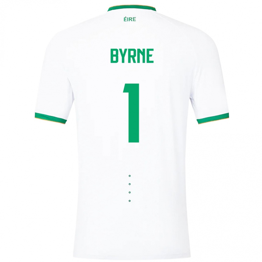 Men Football Ireland Reece Byrne #1 White Away Jersey 24-26 T-Shirt Uk