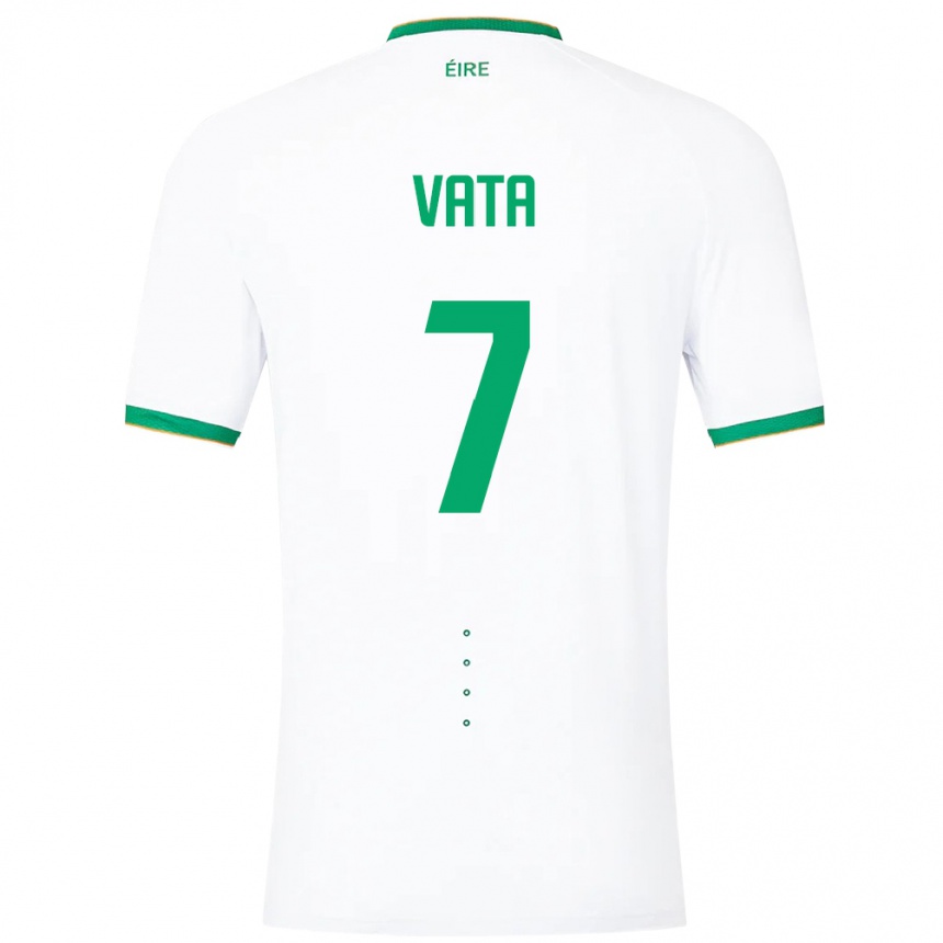 Men Football Ireland Rocco Vata #7 White Away Jersey 24-26 T-Shirt Uk