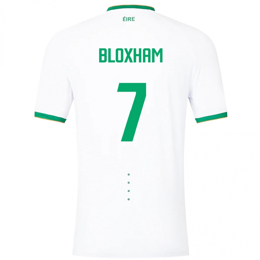 Men Football Ireland Tom Bloxham #7 White Away Jersey 24-26 T-Shirt Uk