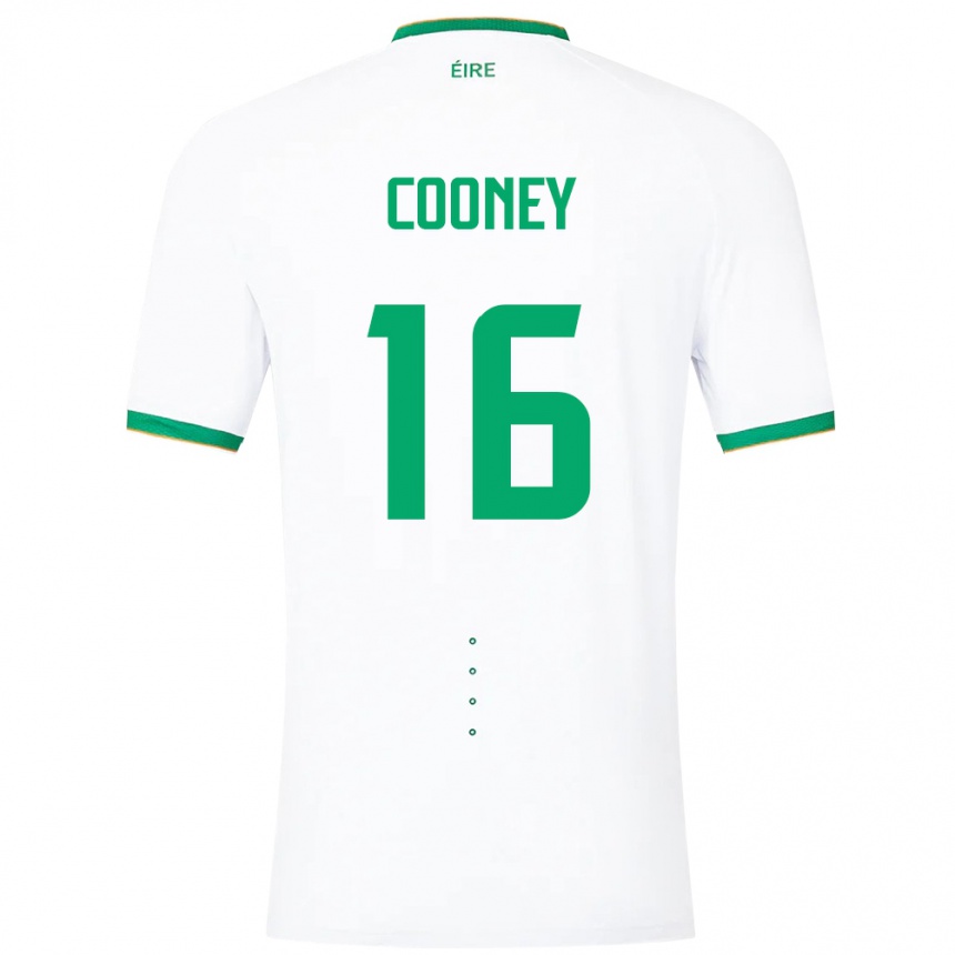 Men Football Ireland Oisin Cooney #16 White Away Jersey 24-26 T-Shirt Uk