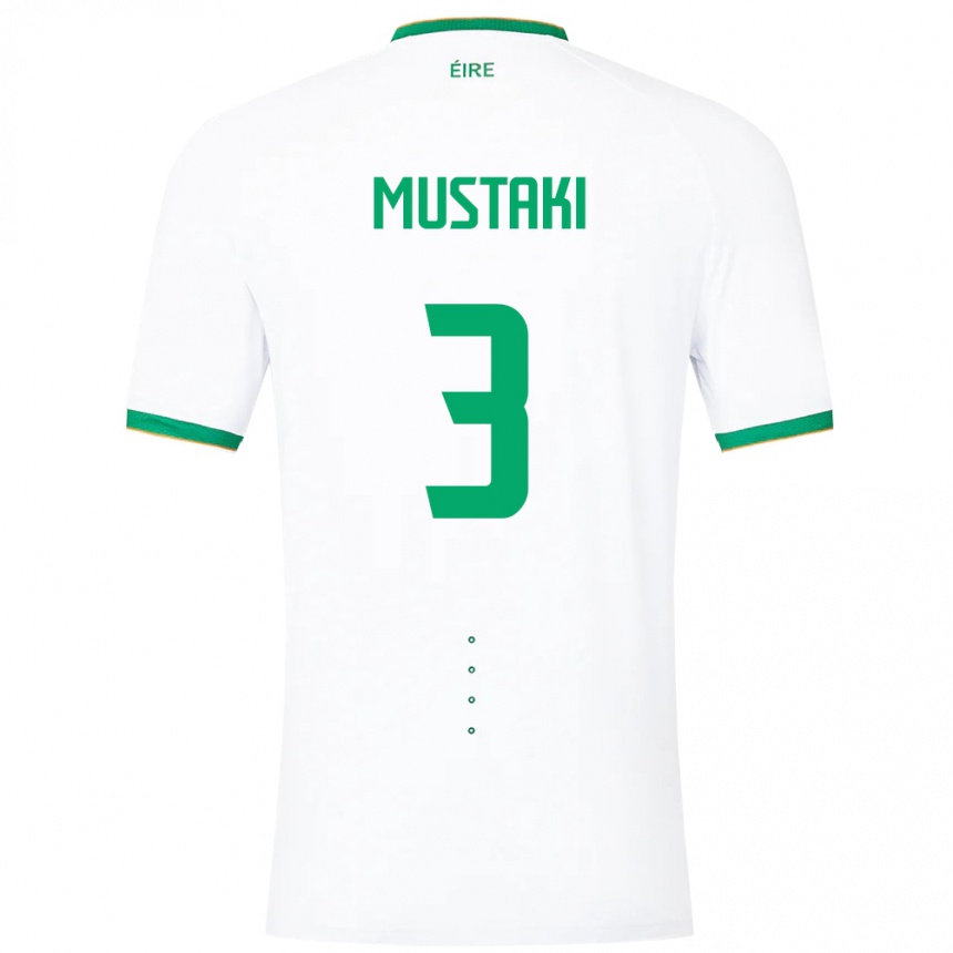 Men Football Ireland Chloe Mustaki #3 White Away Jersey 24-26 T-Shirt Uk