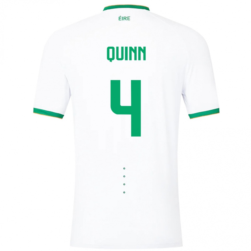 Men Football Ireland Louise Quinn #4 White Away Jersey 24-26 T-Shirt Uk