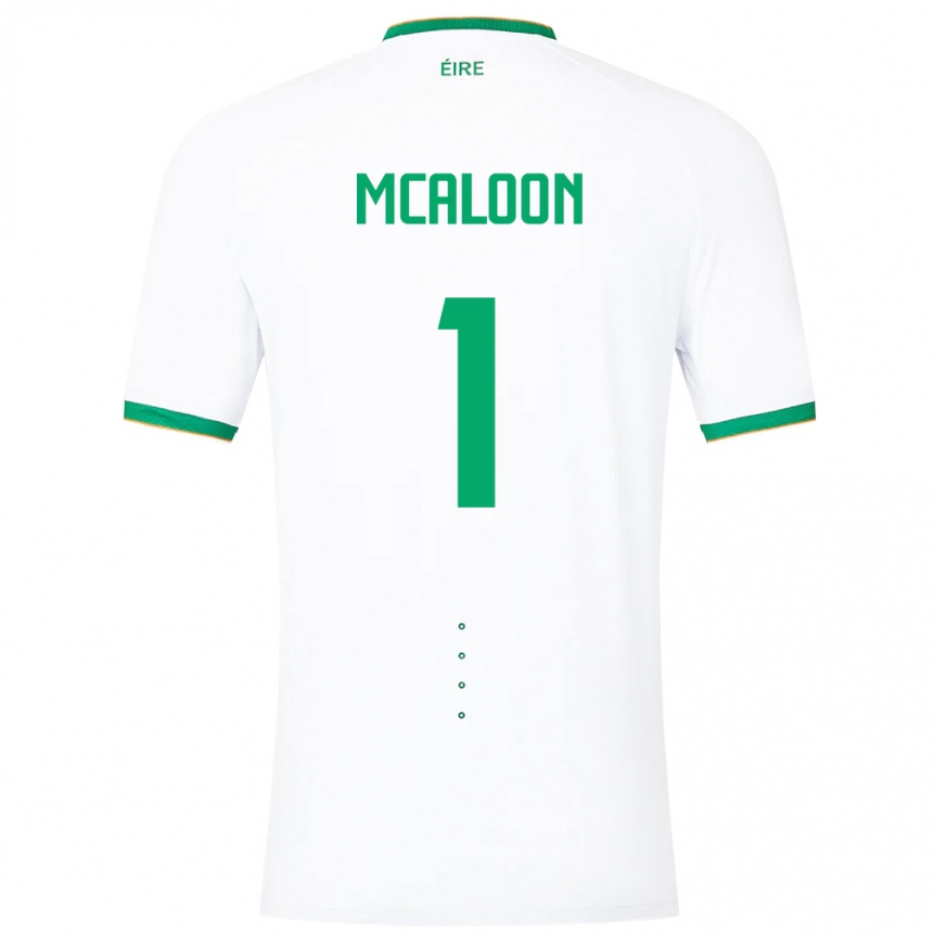 Men Football Ireland Naoisha Mcaloon #1 White Away Jersey 24-26 T-Shirt Uk