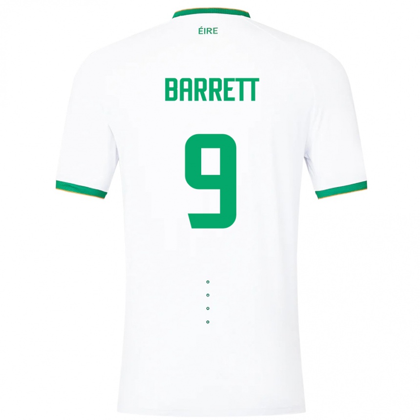 Men Football Ireland Amber Barrett #9 White Away Jersey 24-26 T-Shirt Uk