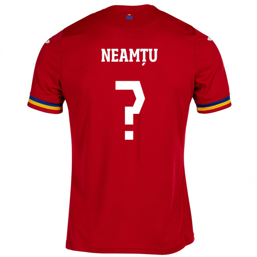 Men Football Romania Edward Neamțu #0 Red Away Jersey 24-26 T-Shirt Uk