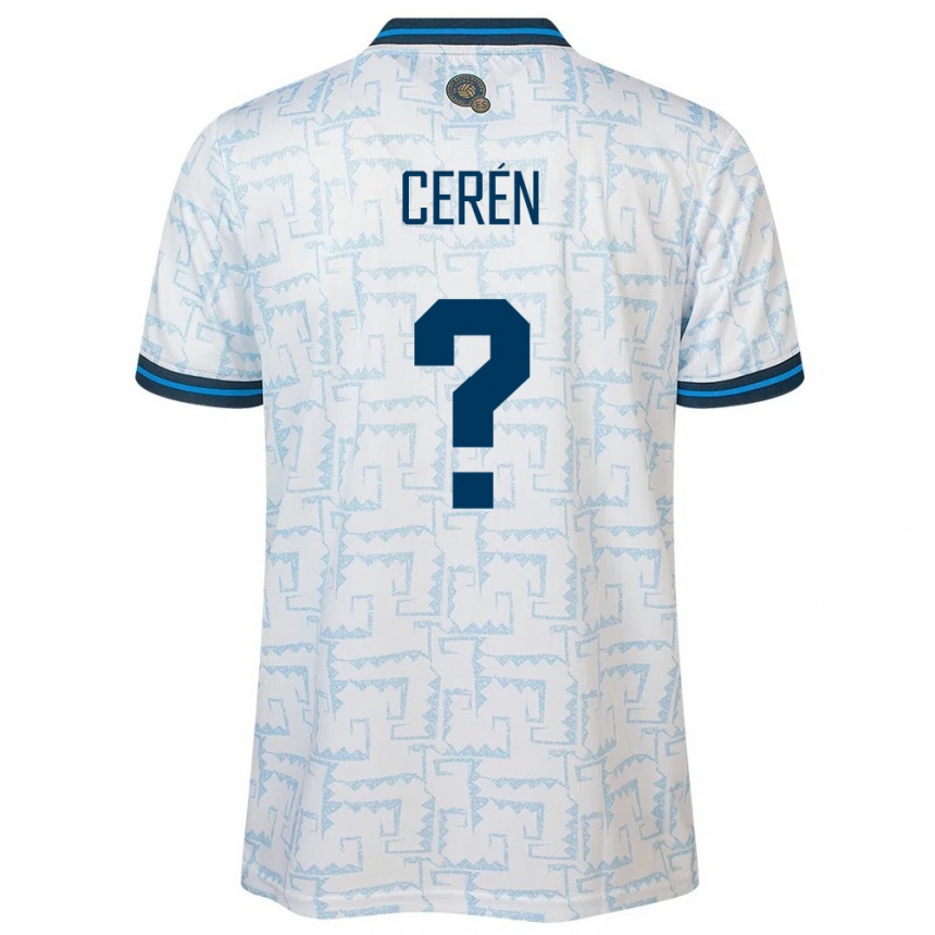 Men Football El Salvador Darwin Cerén #0 White Away Jersey 24-26 T-Shirt Uk