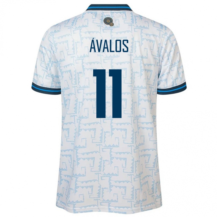 Men Football El Salvador Raúl Ávalos #11 White Away Jersey 24-26 T-Shirt Uk