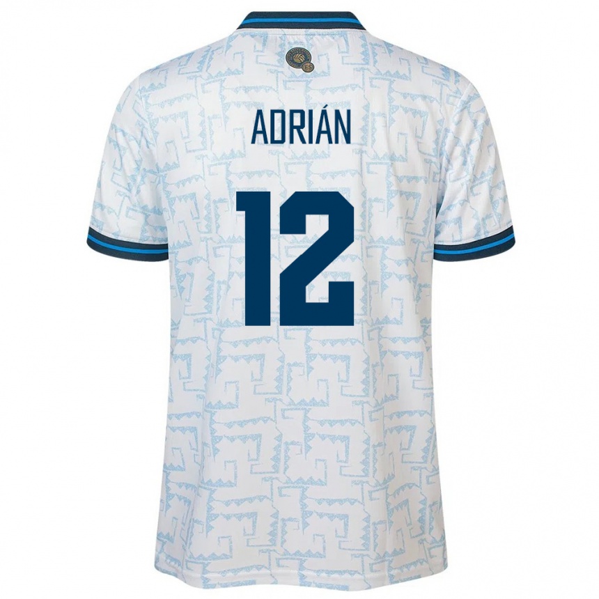 Men Football El Salvador Adrián Aguilar #12 White Away Jersey 24-26 T-Shirt Uk