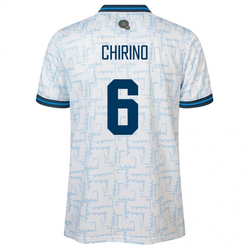 Men Football El Salvador Alejandra Chirino #6 White Away Jersey 24-26 T-Shirt Uk