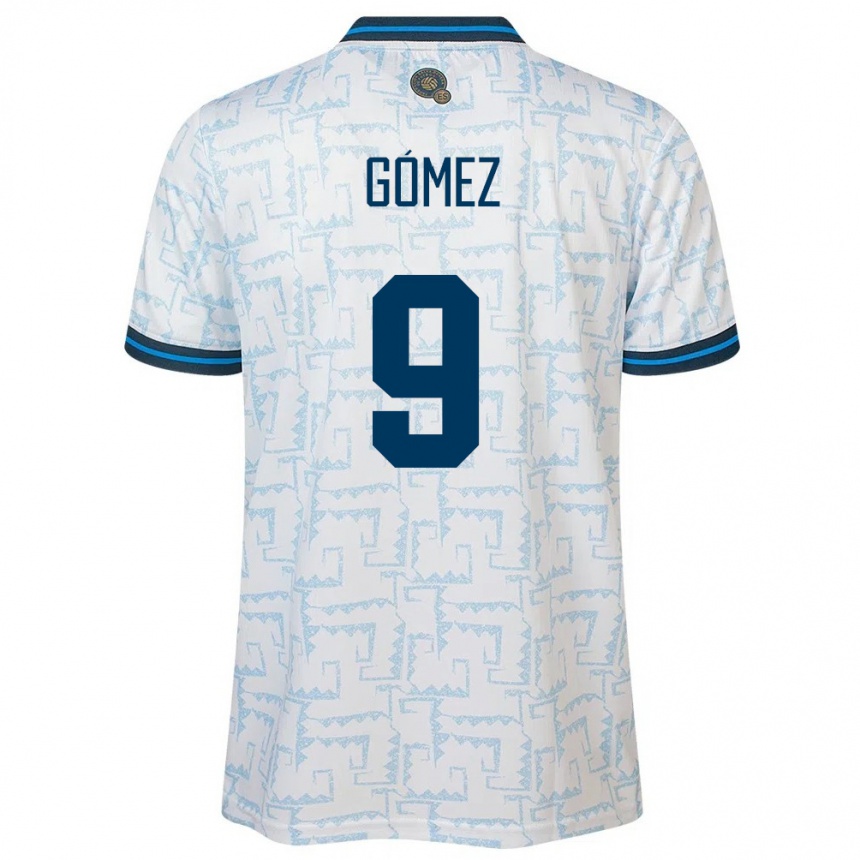 Men Football El Salvador Samaria Gómez #9 White Away Jersey 24-26 T-Shirt Uk