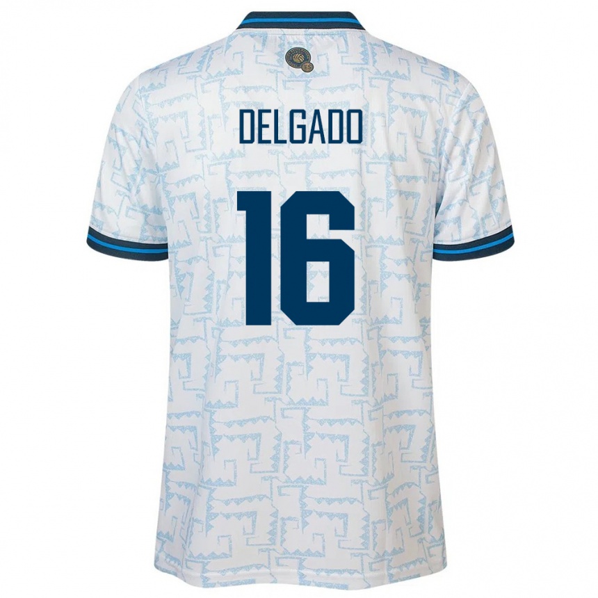 Men Football El Salvador Vasthy Delgado #16 White Away Jersey 24-26 T-Shirt Uk