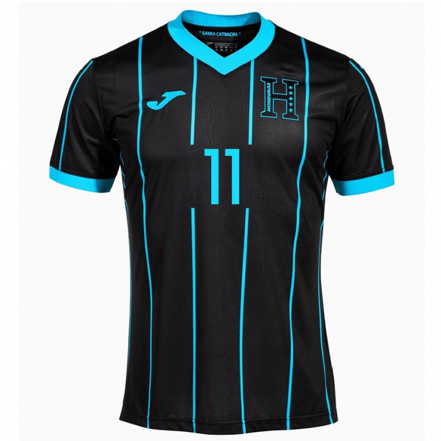 Men Football Honduras Bryan Sáenz #11 Black Away Jersey 24-26 T-Shirt Uk