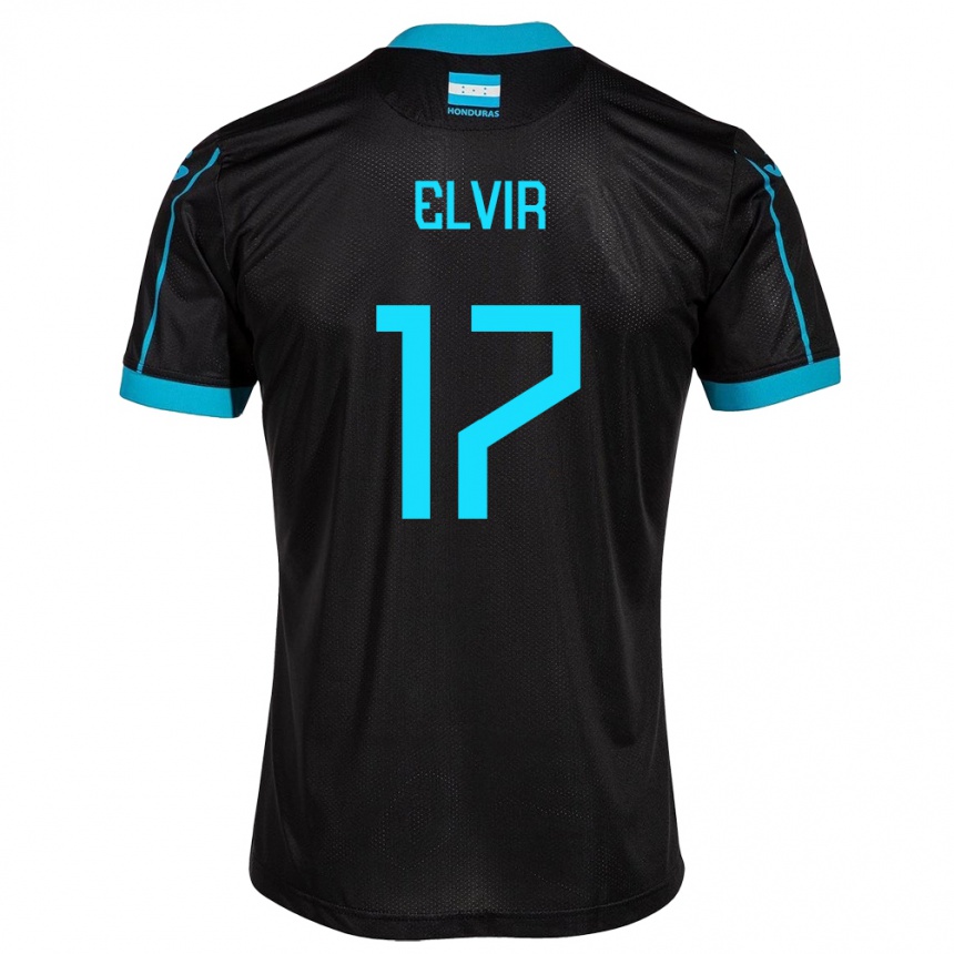 Men Football Honduras Samuel Elvir #17 Black Away Jersey 24-26 T-Shirt Uk