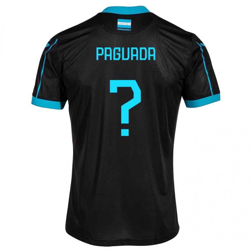 Men Football Honduras Didier Paguada #0 Black Away Jersey 24-26 T-Shirt Uk