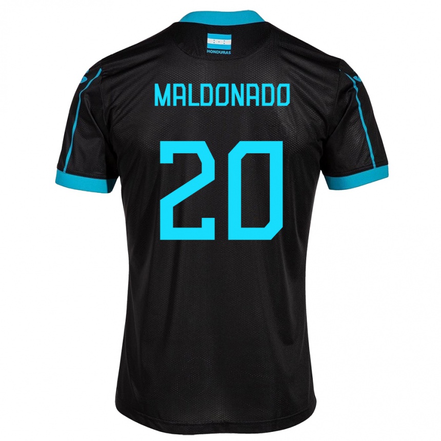 Men Football Honduras Alessandro Maldonado #20 Black Away Jersey 24-26 T-Shirt Uk