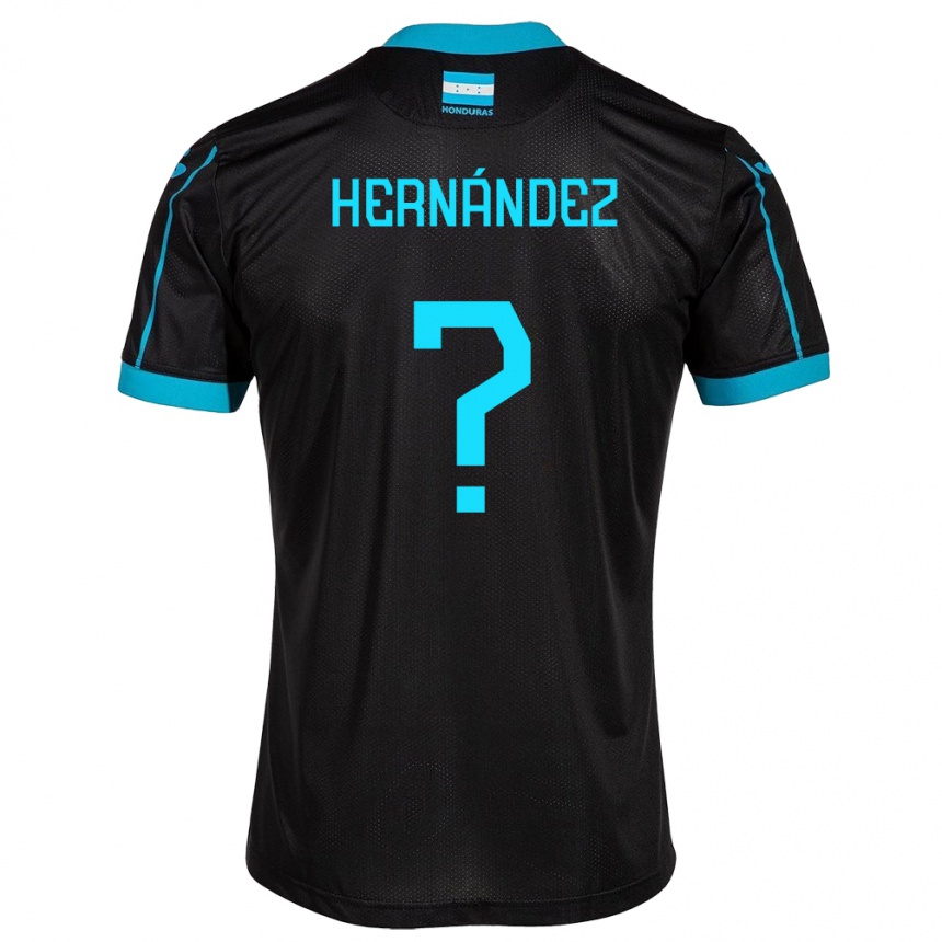 Men Football Honduras Riccy Hernández #0 Black Away Jersey 24-26 T-Shirt Uk