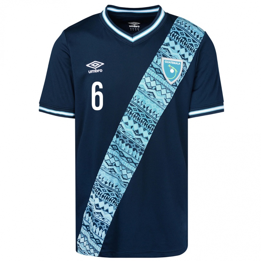 Men Football Guatemala Ariel Lon #6 Blue Away Jersey 24-26 T-Shirt Uk