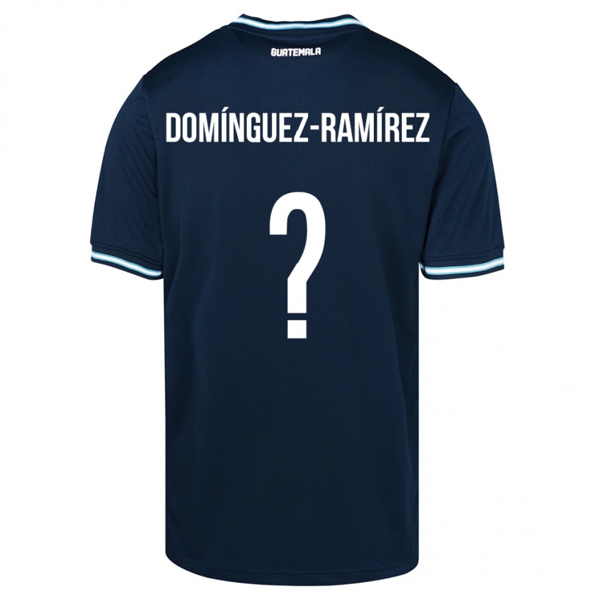 Men Football Guatemala Marco Domínguez-Ramírez #0 Blue Away Jersey 24-26 T-Shirt Uk