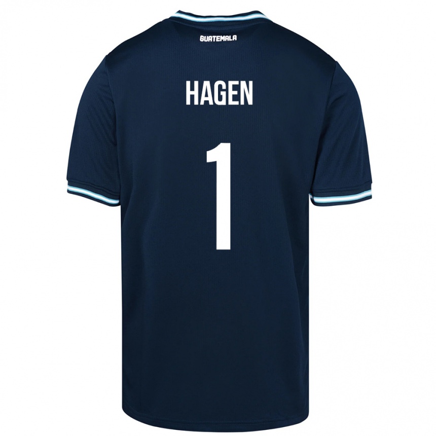 Men Football Guatemala Nicholas Hagen #1 Blue Away Jersey 24-26 T-Shirt Uk