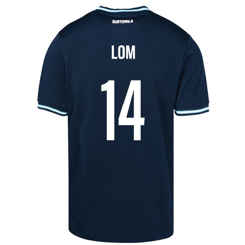 Men Football Guatemala Darwin Lom #14 Blue Away Jersey 24-26 T-Shirt Uk