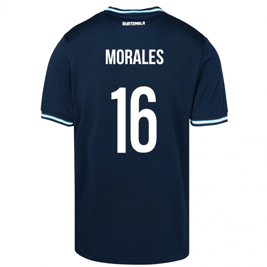 Men Football Guatemala José Morales #16 Blue Away Jersey 24-26 T-Shirt Uk