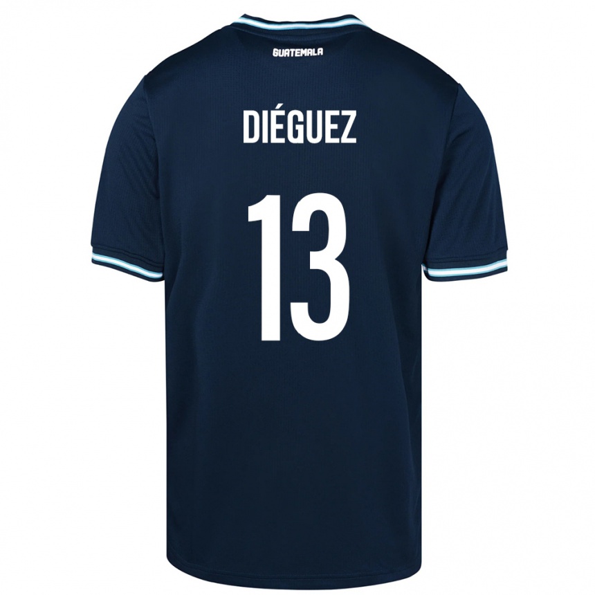 Men Football Guatemala Jonathan Diéguez #13 Blue Away Jersey 24-26 T-Shirt Uk