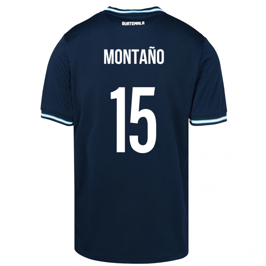 Men Football Guatemala Figo Montaño #15 Blue Away Jersey 24-26 T-Shirt Uk