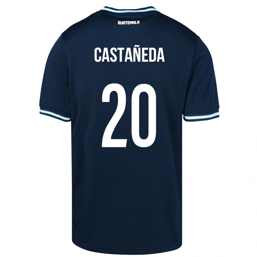 Men Football Guatemala Brayam Castañeda #20 Blue Away Jersey 24-26 T-Shirt Uk