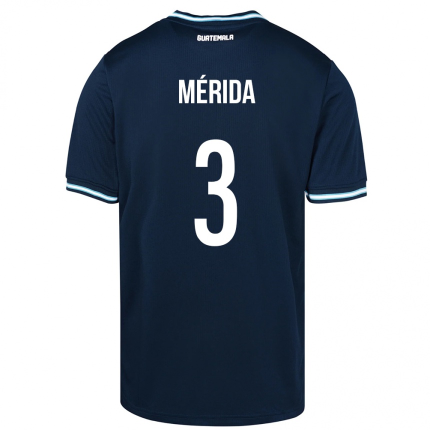 Men Football Guatemala Daniel Mérida #3 Blue Away Jersey 24-26 T-Shirt Uk