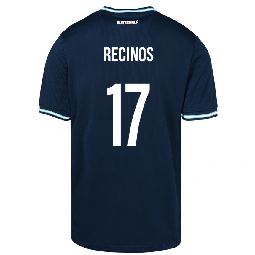 Men Football Guatemala Antony Recinos #17 Blue Away Jersey 24-26 T-Shirt Uk