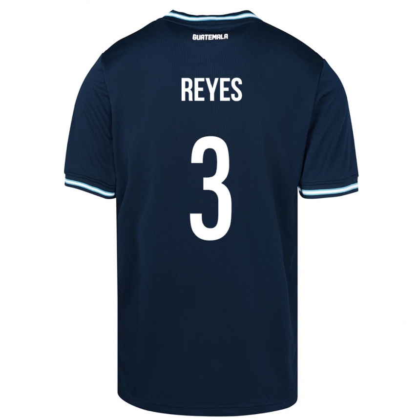 Men Football Guatemala Martha Reyes #3 Blue Away Jersey 24-26 T-Shirt Uk