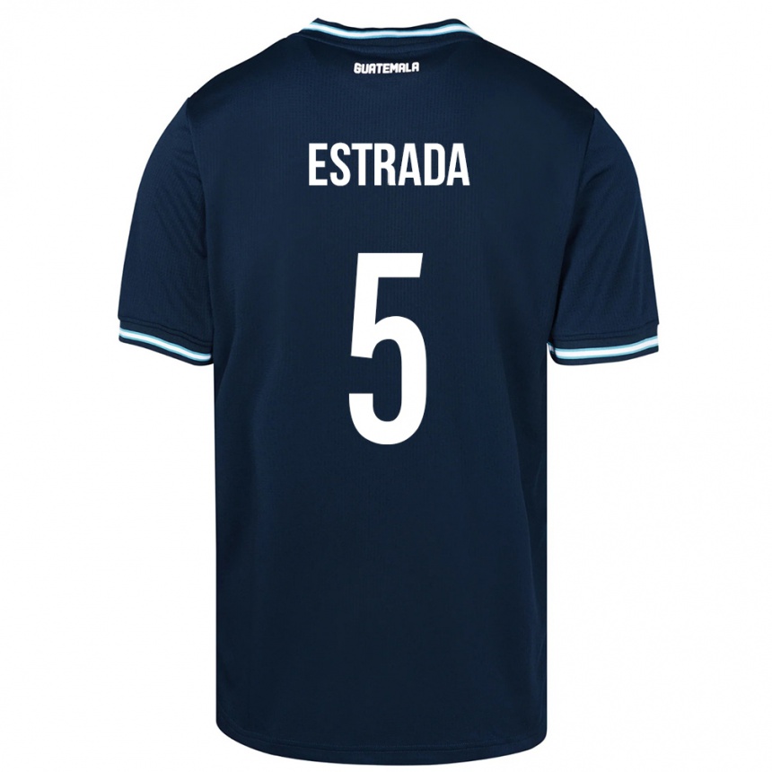 Men Football Guatemala Elizabeth Estrada #5 Blue Away Jersey 24-26 T-Shirt Uk