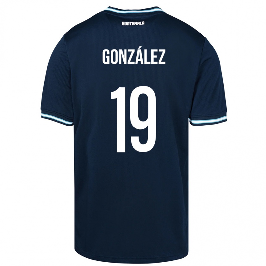 Men Football Guatemala Karen González #19 Blue Away Jersey 24-26 T-Shirt Uk