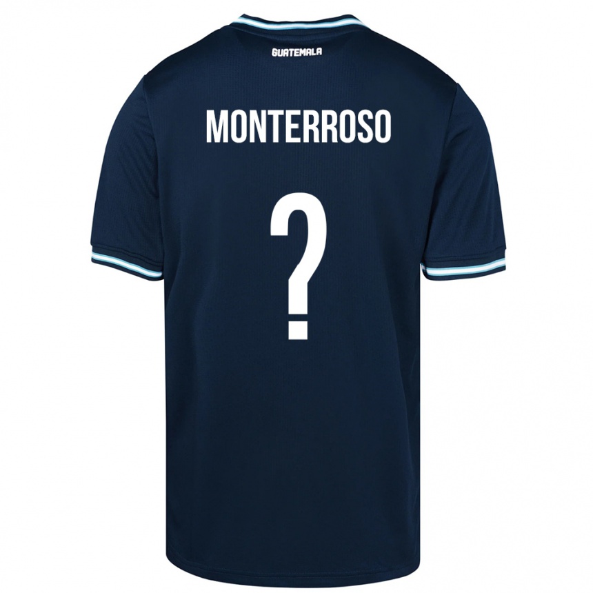 Men Football Guatemala María Monterroso #0 Blue Away Jersey 24-26 T-Shirt Uk