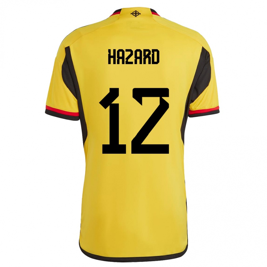 Men Football Northern Ireland Conor Hazard #12 White Away Jersey 24-26 T-Shirt Uk