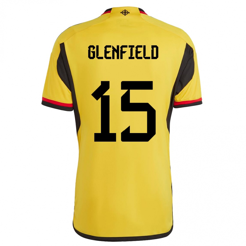 Men Football Northern Ireland Sam Glenfield #15 White Away Jersey 24-26 T-Shirt Uk