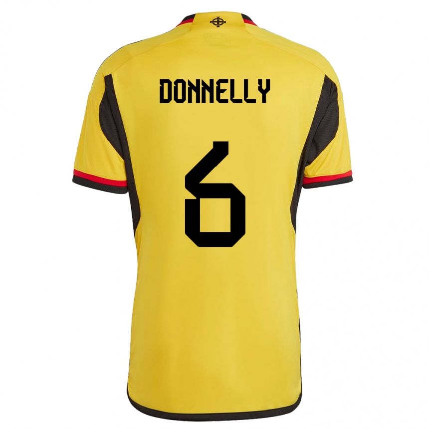 Men Football Northern Ireland Ryan Donnelly #6 White Away Jersey 24-26 T-Shirt Uk