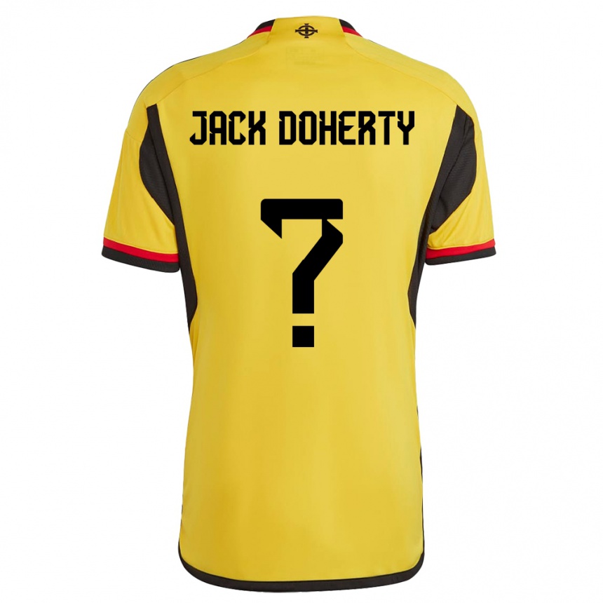 Men Football Northern Ireland Jack Doherty #0 White Away Jersey 24-26 T-Shirt Uk