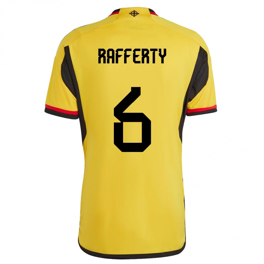 Men Football Northern Ireland Laura Rafferty #6 White Away Jersey 24-26 T-Shirt Uk