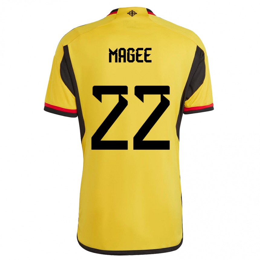 Men Football Northern Ireland Abbie Magee #22 White Away Jersey 24-26 T-Shirt Uk