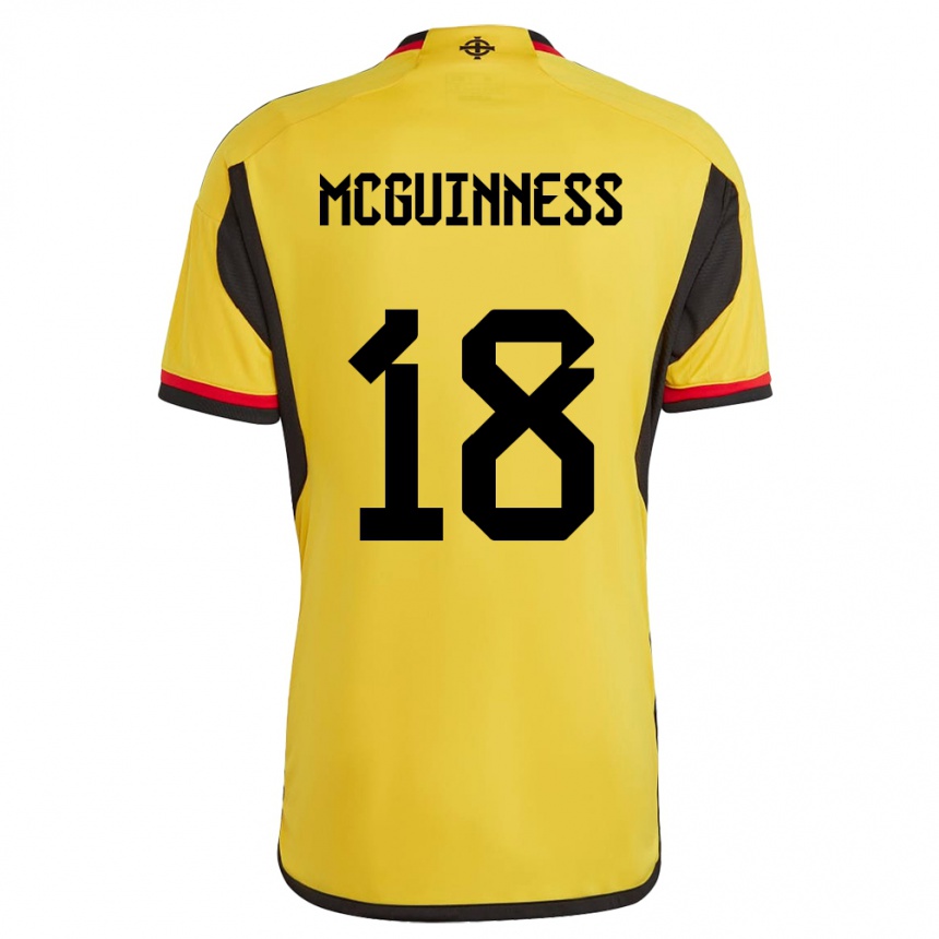 Men Football Northern Ireland Caitlin Mcguinness #18 White Away Jersey 24-26 T-Shirt Uk