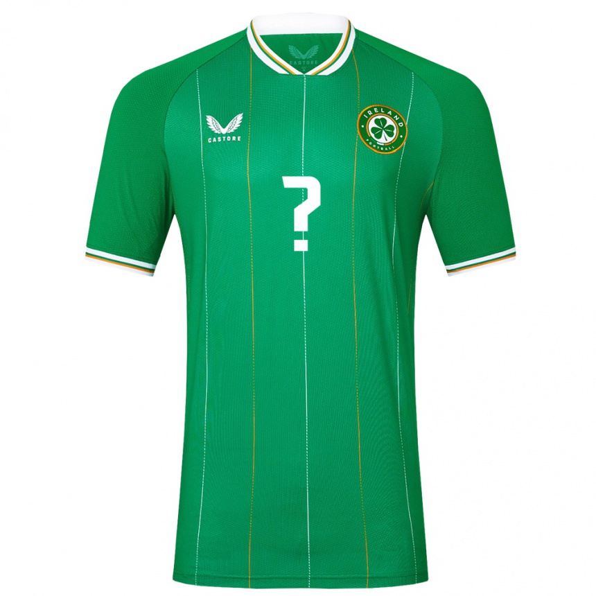 Women Football Ireland Your Name #0 Green Home Jersey 24-26 T-Shirt Uk