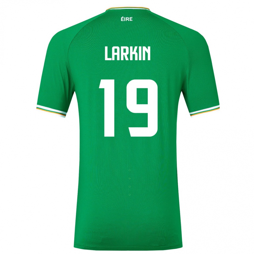 Women Football Ireland Abbie Larkin #19 Green Home Jersey 24-26 T-Shirt Uk