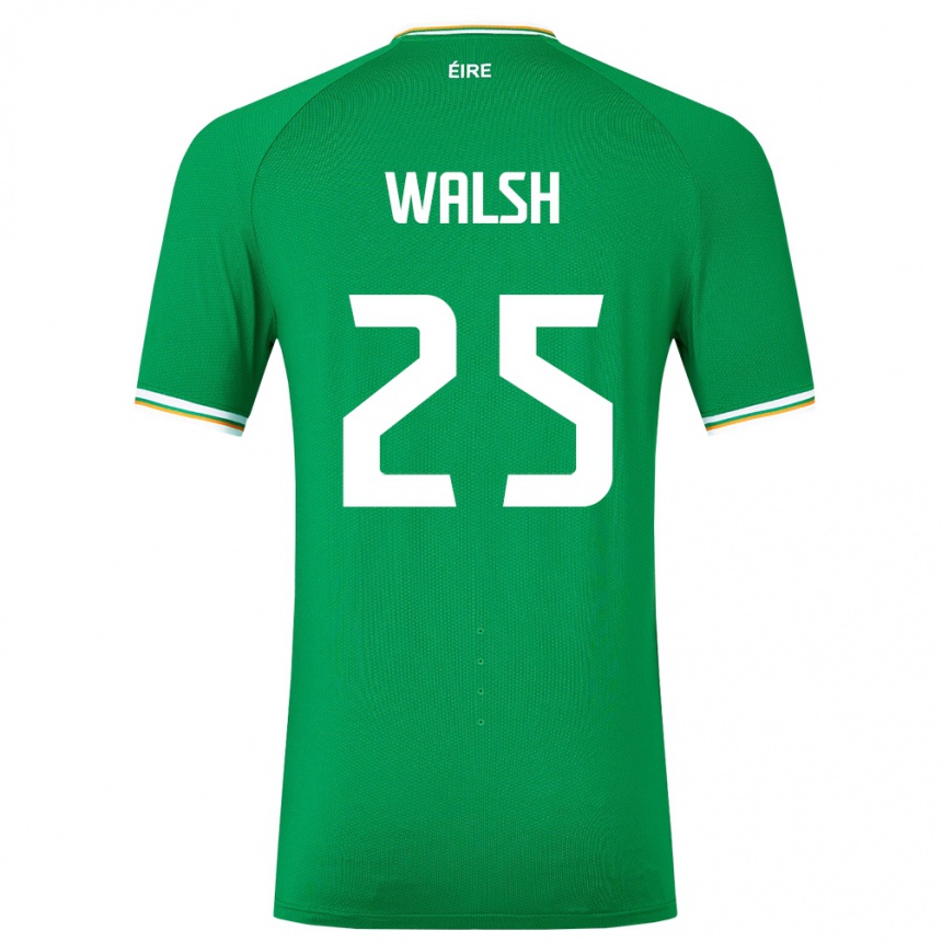 Women Football Ireland Megan Walsh #25 Green Home Jersey 24-26 T-Shirt Uk